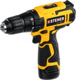 Подробнее... Аккумуляторная дрель-шуруповерт STEHER CD-120-1 кейс